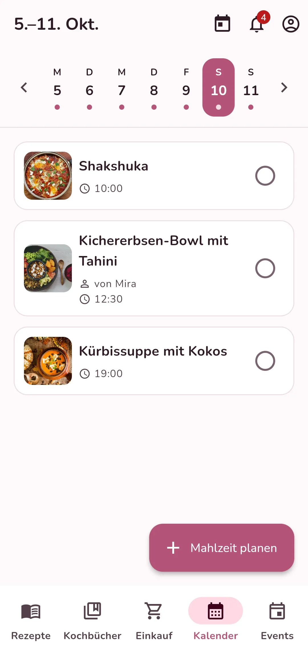 Happi Happi: Essensplan für die ganze Woche