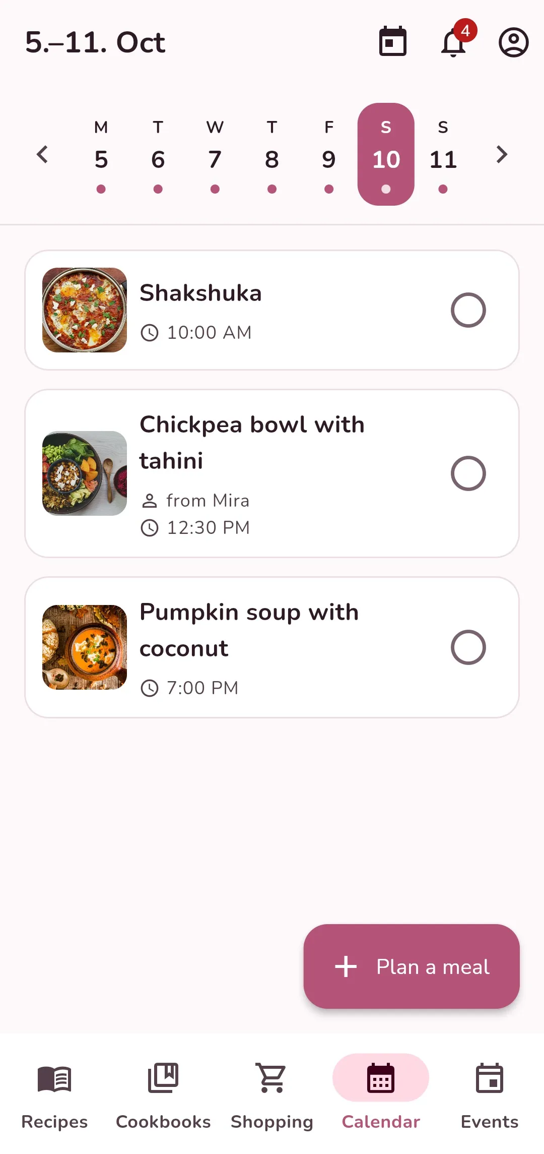 Happi Happi: A meal plan for the whole week