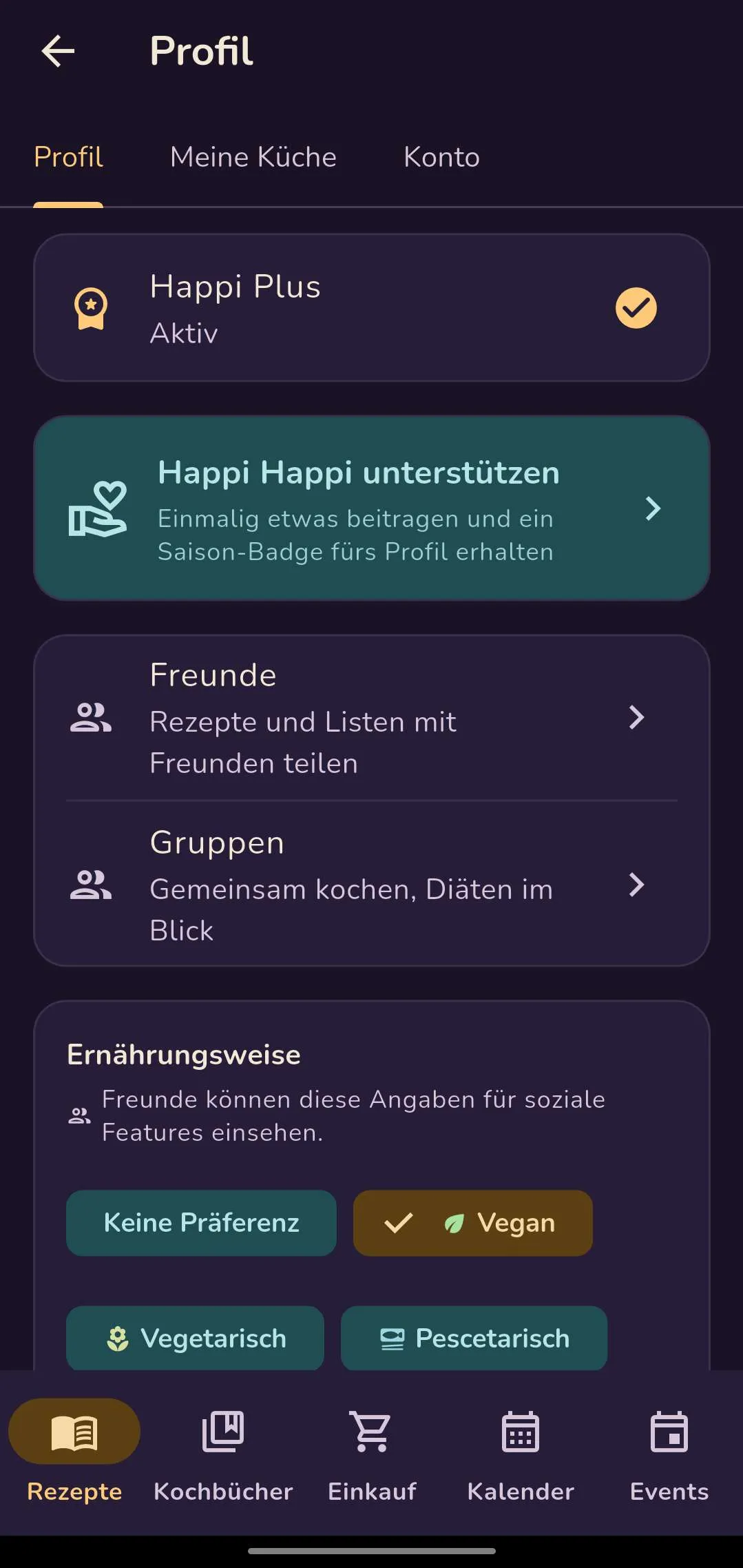 Happi Happi: Profil ganz nach deinem Geschmack